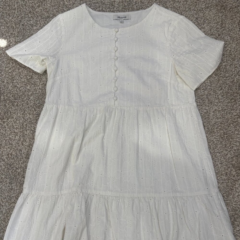 White Babydoll Eyelet Dress